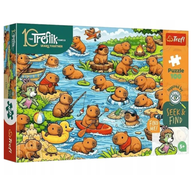 16586 TREFL PUZZLE RODZINA TREFLIKÓW KAPIBARY 100 EL