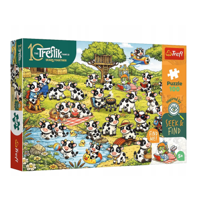 16584 TREFL PUZZLE RODZINA TREFLIKÓW ŚWIAT KRÓWEK 100 EL