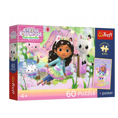 17431 TREFL PUZZLE KOCI DOMEK GABI I KOCIE PRZYGODY 60 EL