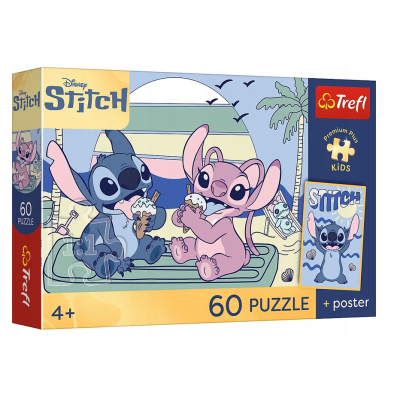 17430 TREFL PUZZLE ZABAWA ZE STITCHEM STITCH 60 EL