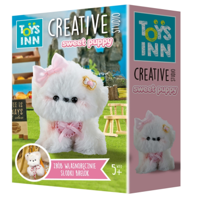 299834 ZESTAW KREATYWNY STNUX SWEET PUPPYBIAŁY PIESEK