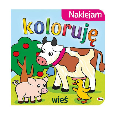 814966 KOLOROWANKA Z NAKLEJKAMI NAKLEJAM KOLORUJĘ WIEŚ