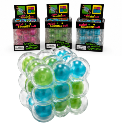 123699 KOSTKA GNIOTEK SQUISHY ANTYSTRESOWY RÓŻNE KOLORY