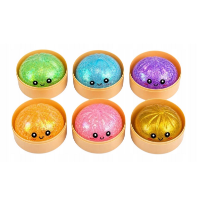 LH0343 GNIOTEK SQUISHY PIEROŻEK Z KULKAMI 10CM DUMPLING RÓŻNE KOLORY