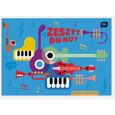 247469 ZESZYT DO NUT B5 16 SZEROKA LINIA INTERDRUK