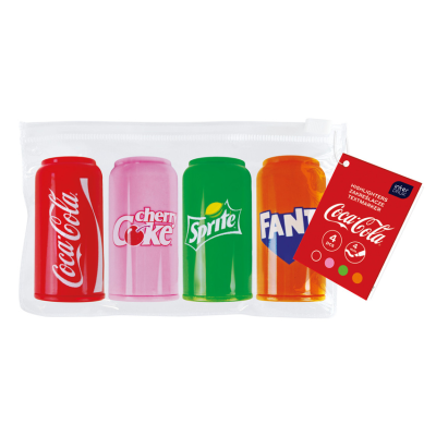 382924 ZAKREŚLACZE NAPOJE PUSZKI COKE 4 SZTUKI INTERDRUK