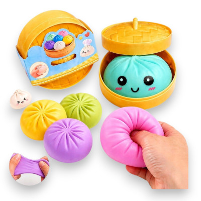 DIMSUM DUMPLINGS SQUISHY MASKOTKA PIEROŻEK 6CM RÓŻNE KOLORY MATOWY GŁADKI