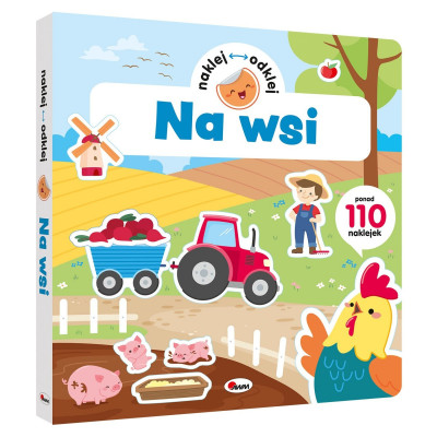 815291 NAKLEJ ODKLEJ NA WSI KSIĄŻKA Z NAKLEJKAMI WIELOKROTNEGO UŻYTKU