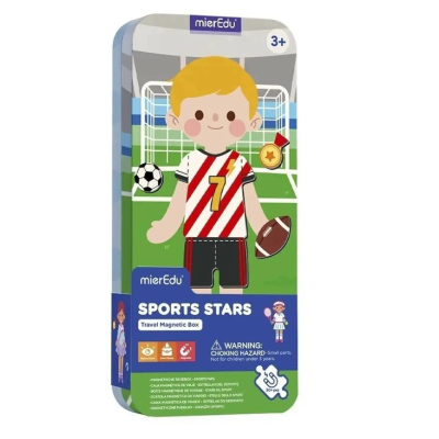 008459 PODRÓŻNE PUZZLE MAGNETYCZNE GWIAZDY SPORTU PUSZKA 30EL
