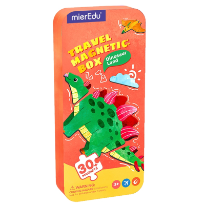 007834 PODRÓŻNE PUZZLE MAGNETYCZNE KRAINA DINOZAURÓW PUSZKA 30EL