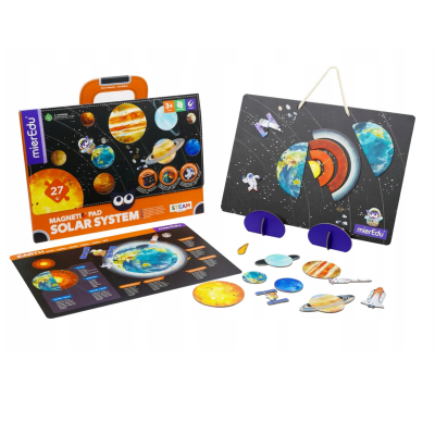 004321 UKŁADANKA MAGNETYCZNA PODKŁADKA PUZZLE UKŁAD SŁONECZNY KOSMOS 27EL