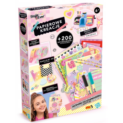 608451 PAPIEROWE KREACJE SCRAPBOOKING ZESTAW KREATYWNY DIY NAKLEJKI DEKORACJE EPEE