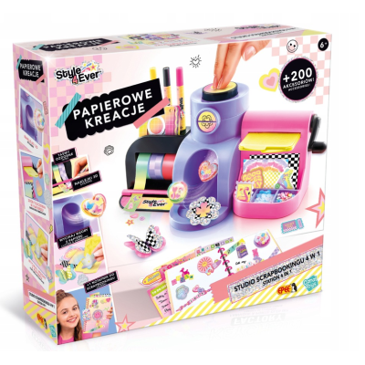 608444 PAPIEROWE KREACJE STUDIO SCRAPBOOKINGU 4W1 ZESTAW KREATYWNY DIY EPEE