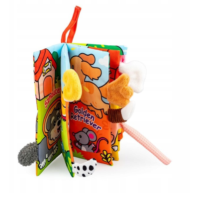 83284 KSIĄŻECZKA SENSORYCZNA PSIE OGONKI JOLLY BABY