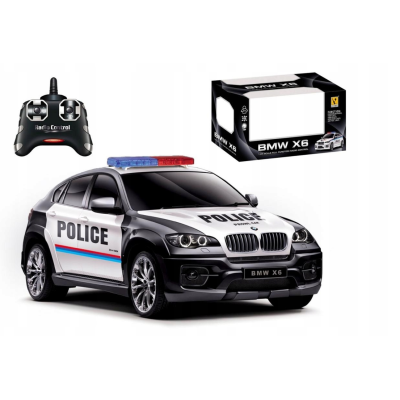 188503 AUTO POLICYJNE BMW X6 POJAZD ZDALNIE STEROWANY POLICJA
