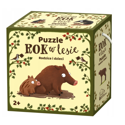00644 GRA ROK W LESIE PUZZLE RODZICE I DZIECI ZWIERZĘTA LEŚNE