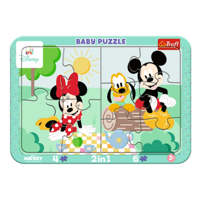 80025 TREFL PUZZLE RAMKOWE BABY MYSZKA MINNIE I MIECKEY DZIECIĘCA RADOŚĆ 10 EL