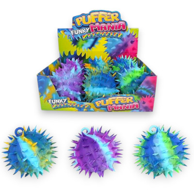 581186 PIŁKA TĘCZOWA PUFFER FUNKY MANIA Z KOLCAMI 18CM HIPO RÓŻNE KOLORY