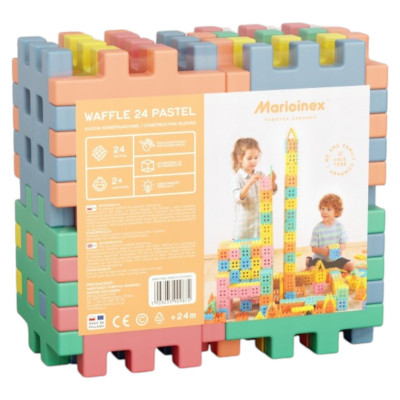 909874 MARIOINEX PASTELOWE WAFLE KLOCKI KONSTRUKCYJNE 24 EL