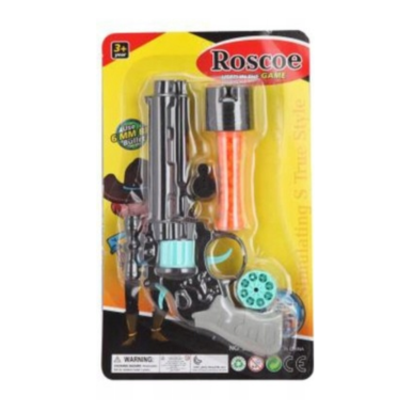115807 PISTOLET REWOLWER NA SPŁONKE KAPISZONY I KULKI 2W1