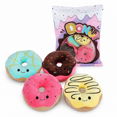 569672 MASKOTKA PLUSZOWY DONUT DONATY PLUSZOWE 42CM 4-SZTUKI