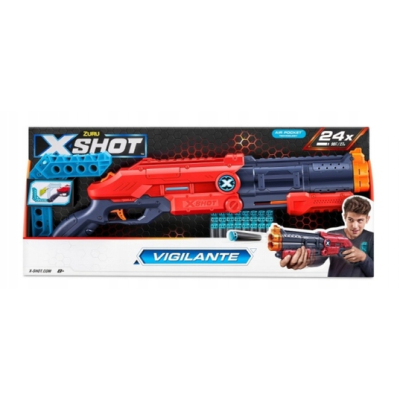 040176 ZURU X-SHOT PISTOLET WYRZUTNIA VIGILANTE 24 STRZAŁKI PISTOLET