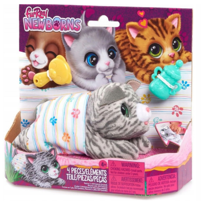 280733 INTERAKTYWNA MASKOTKA FURREAL NEWBORNS PLUSZAK KOT KOTEK HASBRO