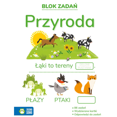 405859 KSIĄŻECZKA BLOK ZADAŃ PRZYRODA ZIELONA SOWA