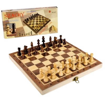 914140 DREWNIANE SZACHY MAGNETYCZNE KRÓLEWSKIE
