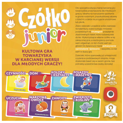 383744 GRA KARCIANA TOWARZYSKA CZÓŁKO JUNIOR PORTAL GAMES