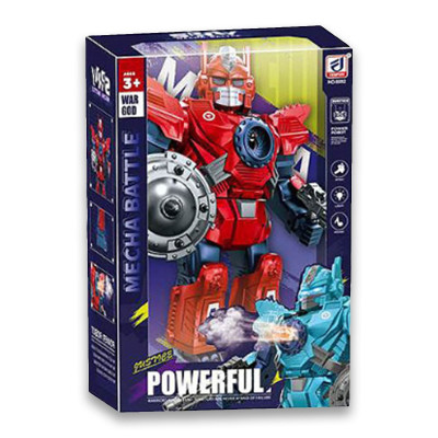 466036 ROBOT WOJOWNIK NA BATERIE ŚW/DŹ PARA WODNA 2 KOLORY