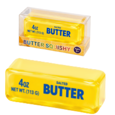 760228  GNIOTEK ANTYSTRESOWY SQUISHY MASŁO BUTTER MAŁY WAZELINA