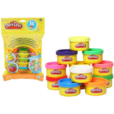 913458 PLAY-DOH CIASTOLINA MASA TORBA URODZINOWA 15 X MINI TUBA