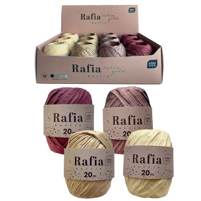 345547 RAFIA NA SZPULCE 20M SATIN GOLD RÓŻNE KOLORY