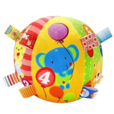 483705 PIŁKA MIEKKA Z DZWONKIEM ZWIERZĄTKA 15CM