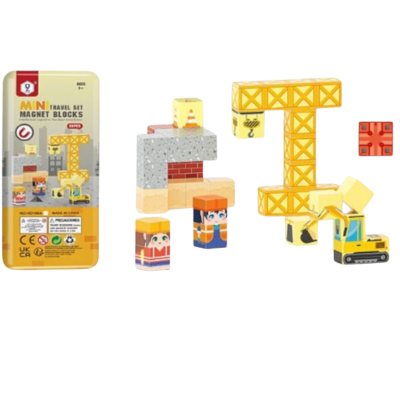 409359 KLOCKI MAGNETYCZNE UKŁADANKA KOSTKI BUDOWA 38EL