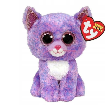 362486 MASKOTKA PLUSZAK LAWENDOWY KOT CASSIDY TY BEANIE BOOS 15CM