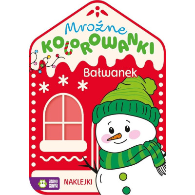 887548 KOLOROWANKA MROŹNE KOLOROWANKI BAŁWANEK ZIMA + NAKLEJKI