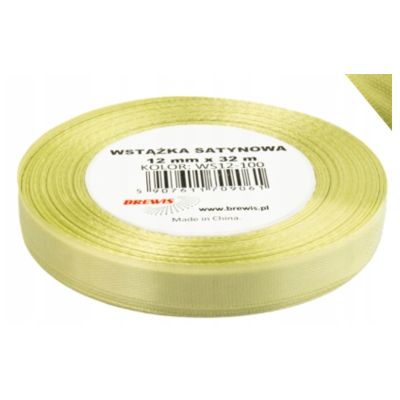 709061 WSTĄŻKA SATYNOWA GRUSZKOWA ŚWIĄTECZNA ŚWIĘTA 12MM X 32M