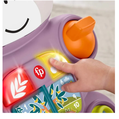 JGW90 INTERAKTYWNY PCHACZ CHODZIK MAŁPKA FISHER PRICE