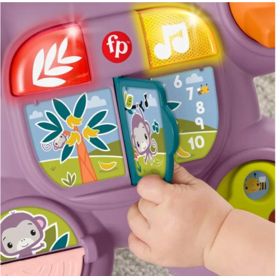JGW90 INTERAKTYWNY PCHACZ CHODZIK MAŁPKA FISHER PRICE