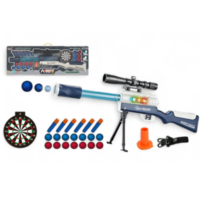 454924 KARABIN PISTOLET 2w1 NA STRZAŁKI I KULE Z DŹWIĘKIEM
