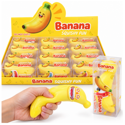 1603258 GNIOTEK ANTYSTRESOWY SQUISHY BANAN WAZELINA